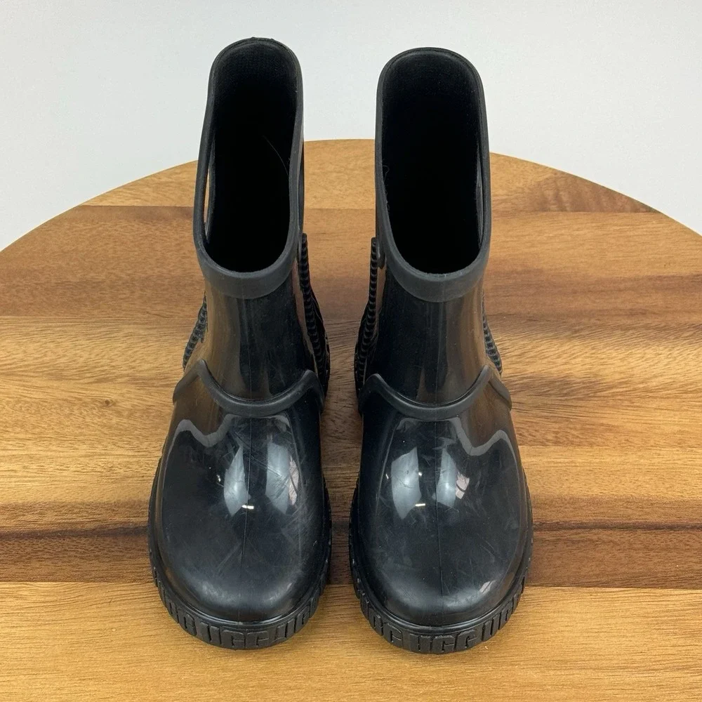 Toddlers‎ Girls Ugg Australia Drizlita Black Waterproof Rain Boots Size 8 C EUC
